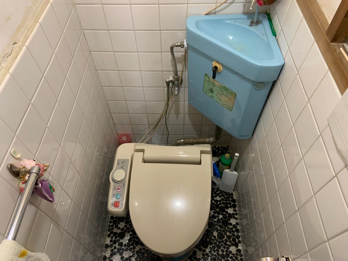 隅付けトイレの交換｜CS140 + S670BU｜京都市北区