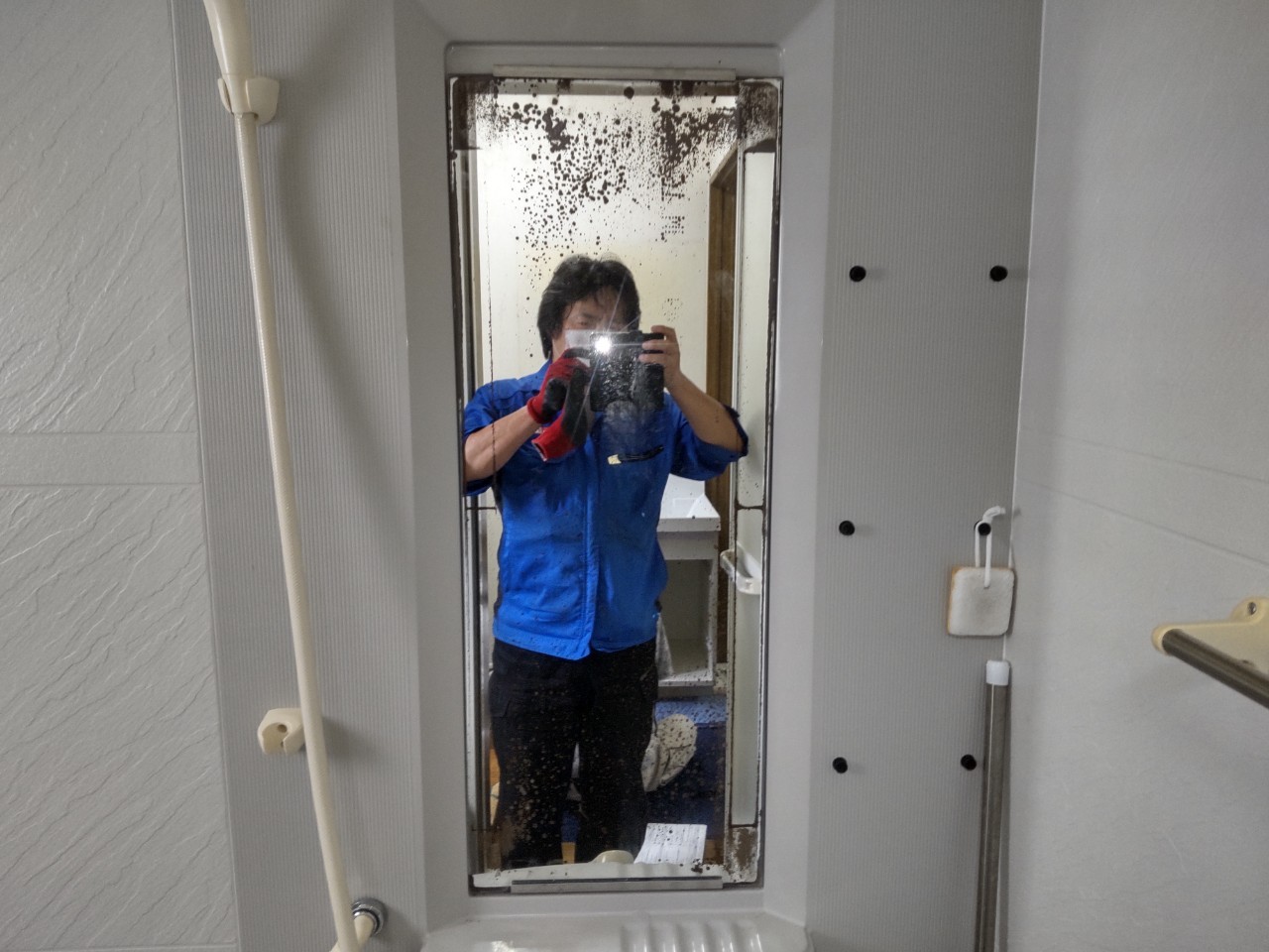 浴室鏡交換　 315×840×5ｍｍ ｵｰﾀﾞｰ品【京都市北区】