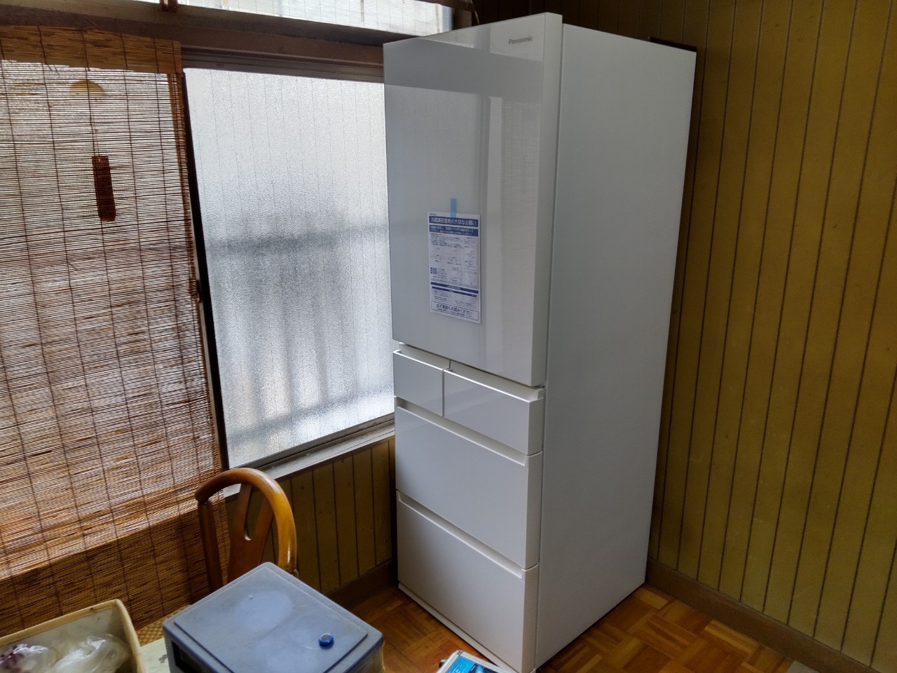 冷蔵庫交換　NR-E458PXL-W 450L ﾎﾜｲﾄ【京都市北区】