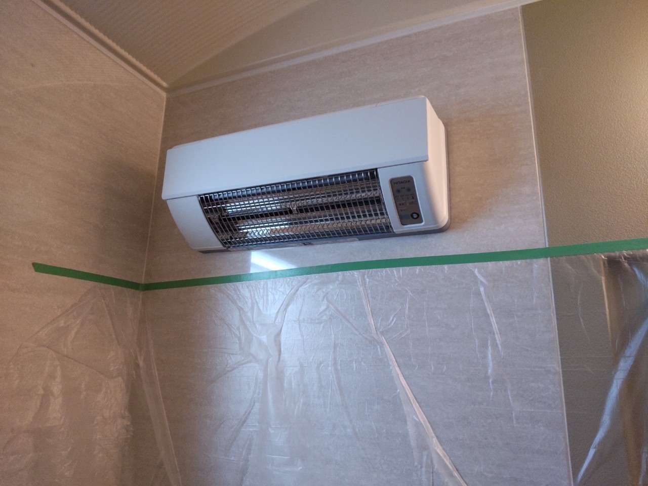 日立　HBD-500S 浴室涼風暖房機 壁掛け　新規取付工事【京都市左京区】