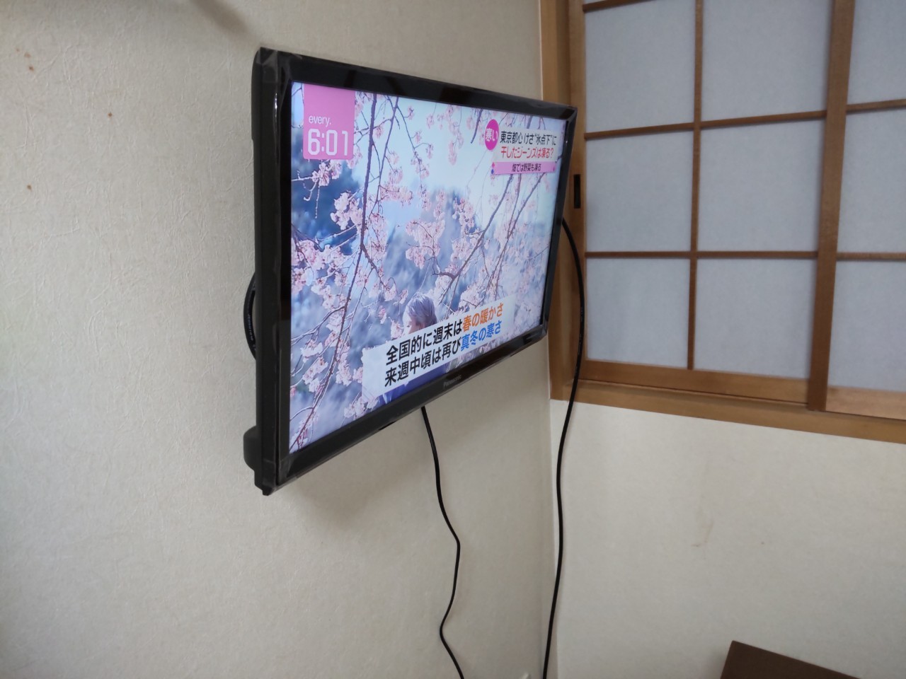 テレビ設置　Panasonic　TH-24J306 【京都市北区】