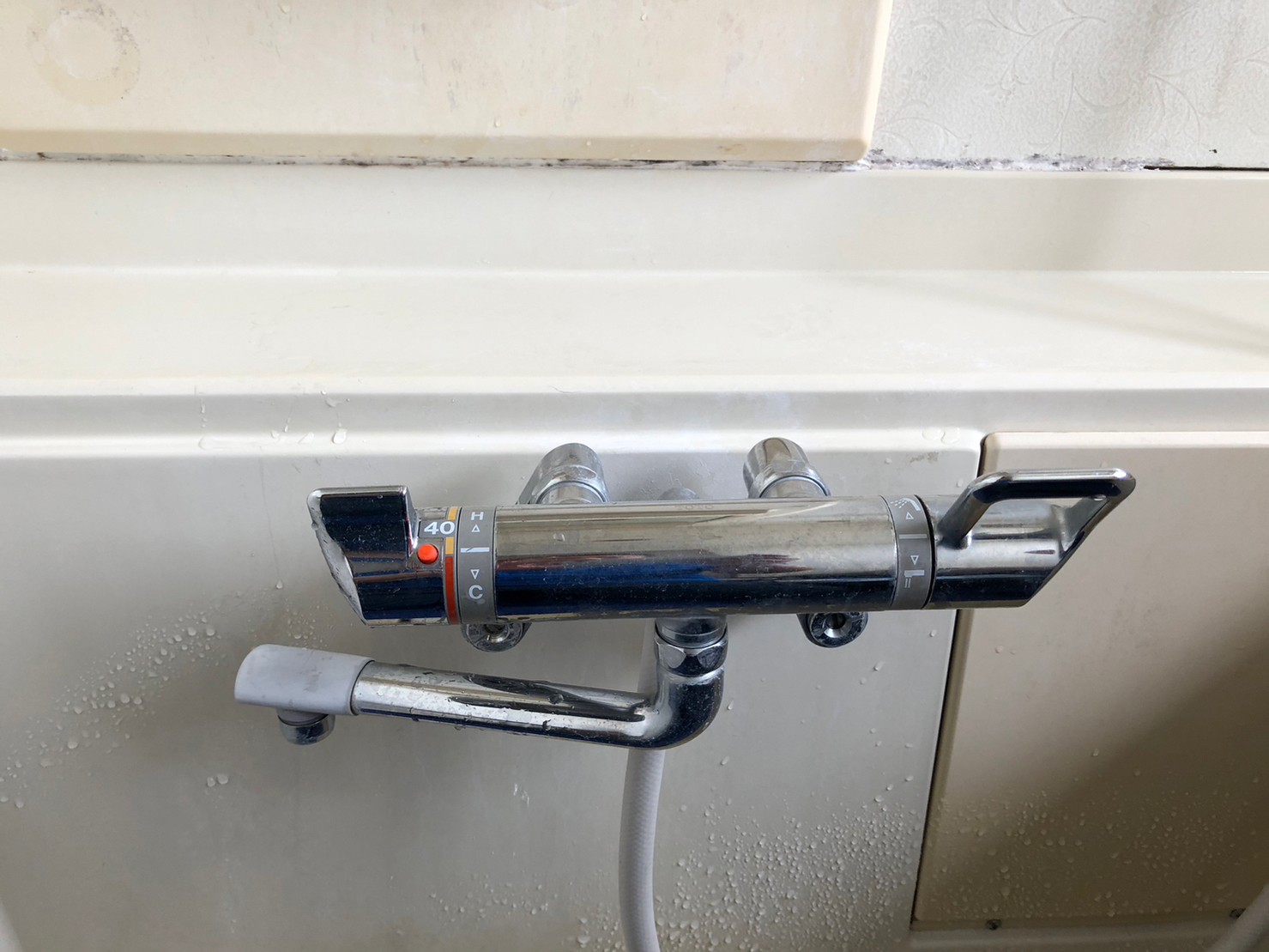 浴室水栓 リクシル サーモスタット式 BF-KA145TSG 交換工事【京都市北区】