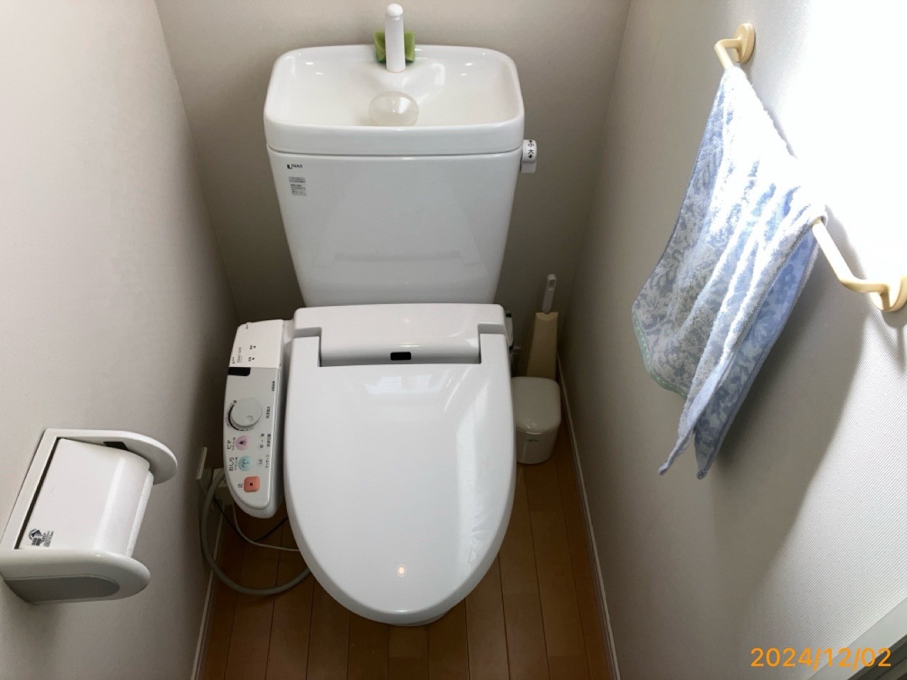  ＴＯＴＯ ピュアレストＱＲ 手洗付き + パナソニック ビューティトワレ  CS232BM + SH233BA NW1  + DL-RSTK20  トイレリフォーム【京都市上京区】