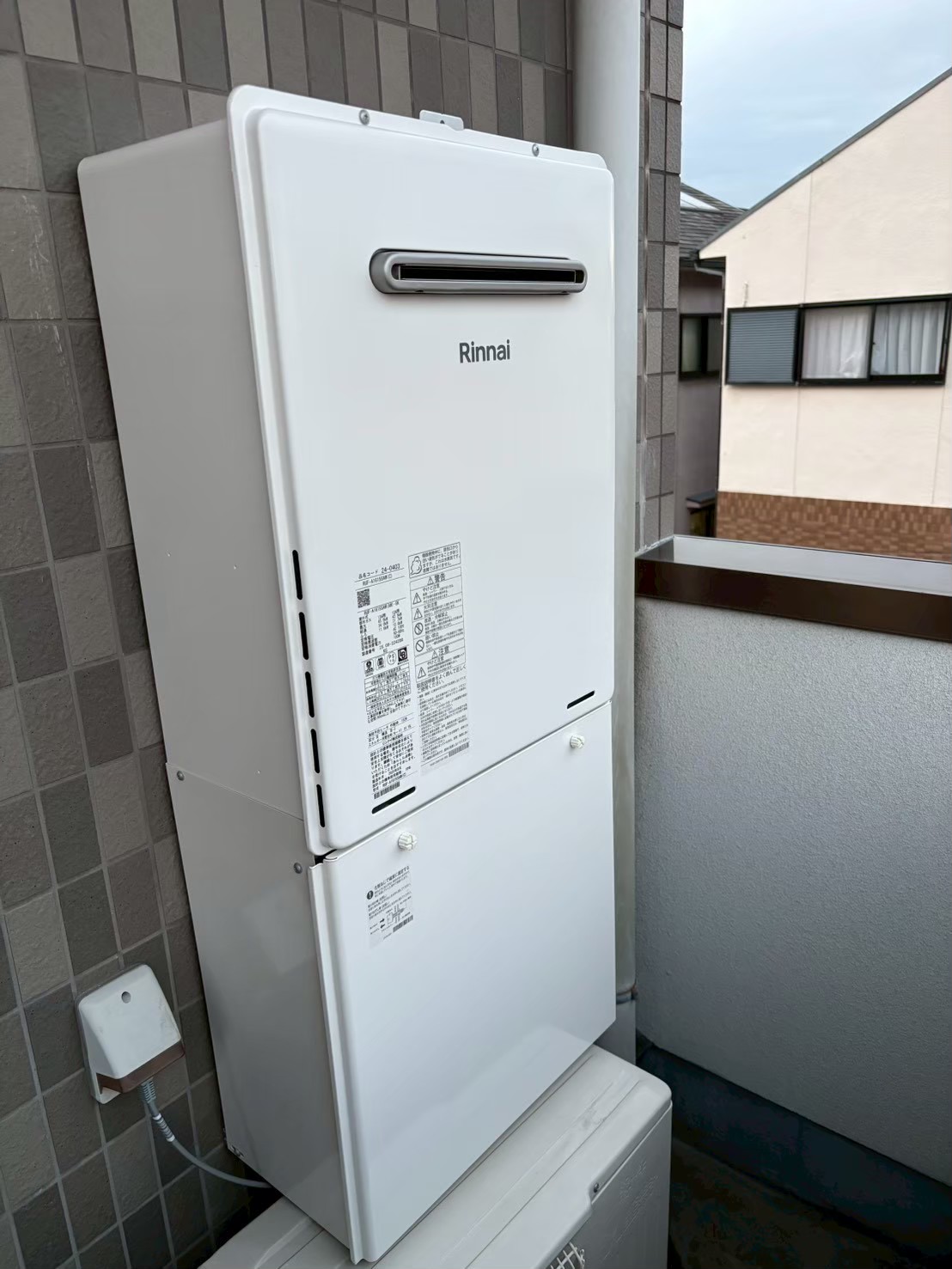 リンナイ ガスふろ給湯器交換工事 １６号 オートタイプ RUF-A1615SAW(C) 13A【京都市右京区マンション管理会社様より】