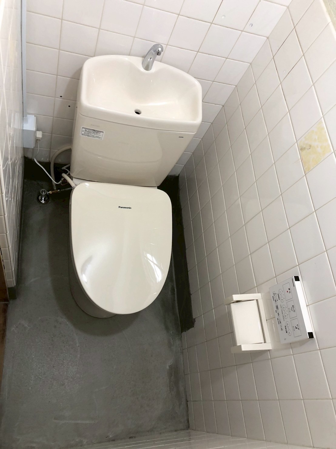 和洋改修工事 TOTO ピュアレストQR 手洗付き + パナソニック ビューティトワレ CS232BM+SH233B+ DL-RT20-CP