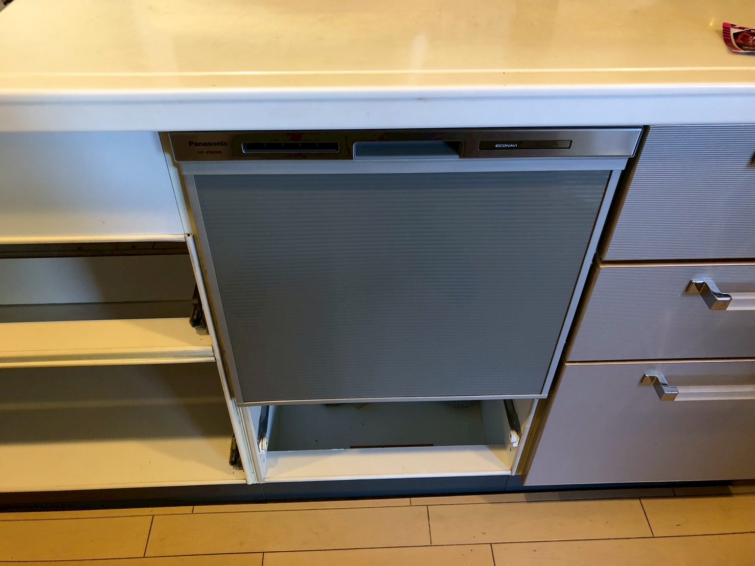 パナソニック　フルオープン食器洗い乾燥機 ストリーム　NP-45MS9S 食洗器交換【京都市北区】