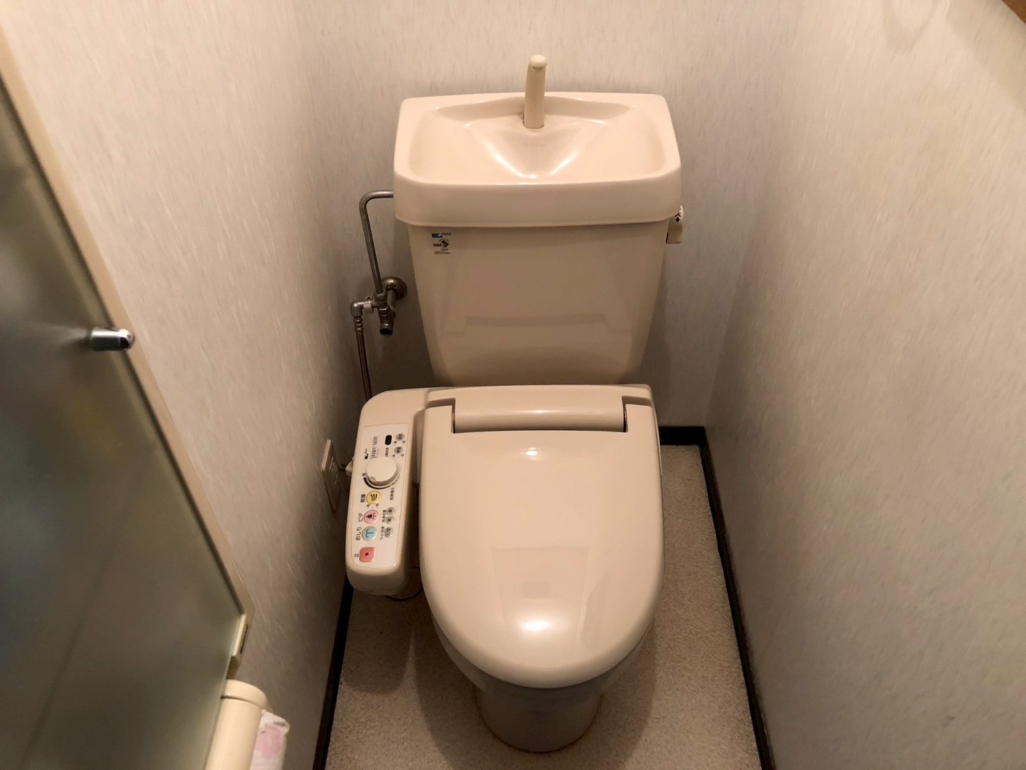 トイレ交換工事 ＴＯＴＯピュアレストＱＲ　手洗い付き　パナソニック　便座   CS232BM+SH233BA＋CH951SP【京都市北区】