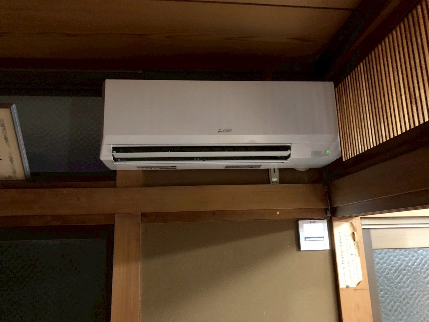 三菱電気　壁掛け型パッケージエアコン 交換工事　PKZ-ERMP45L5 【京都市北区の自治体のお客様より】