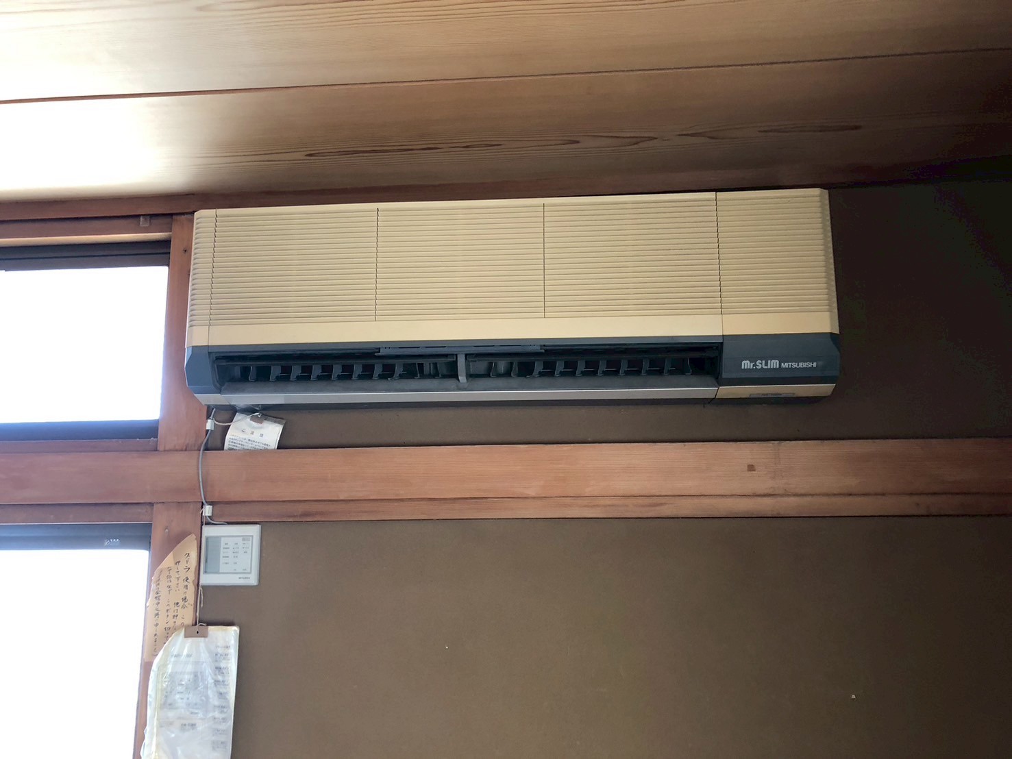 三菱電気　壁掛け型パッケージエアコン 交換工事　PKZ-ERMP45L5 【京都市北区の自治体のお客様より】