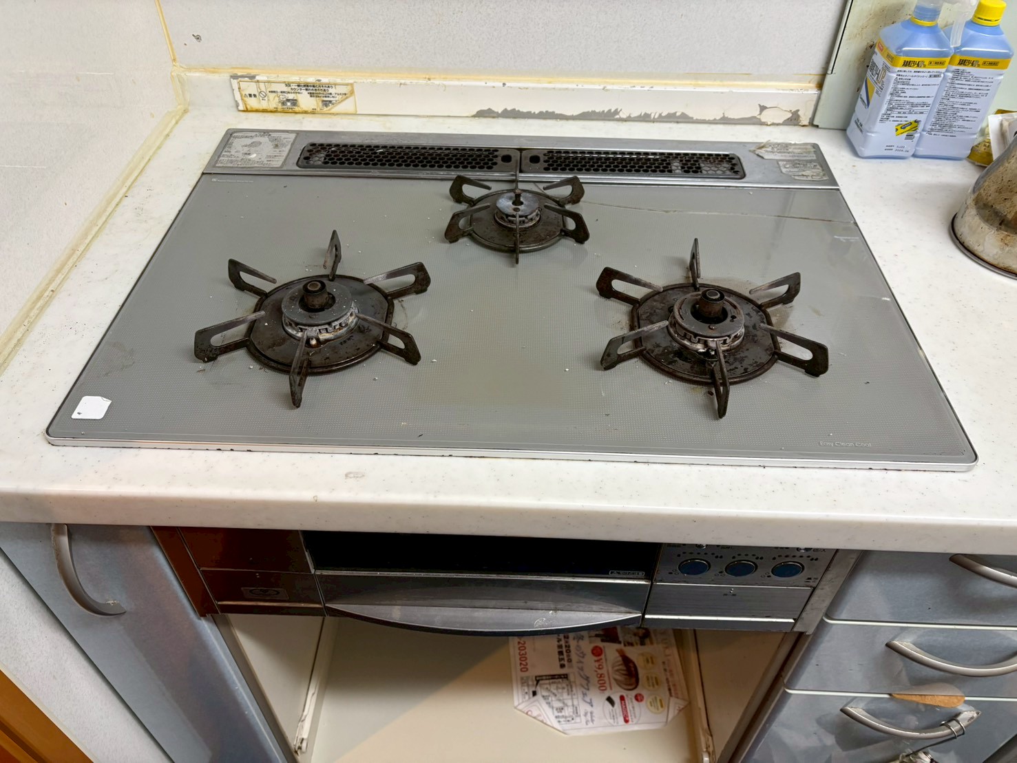 リンナイ　ビルトインガスコンロ交換工事 RHS71W42J4RSTW 【京都市北区】