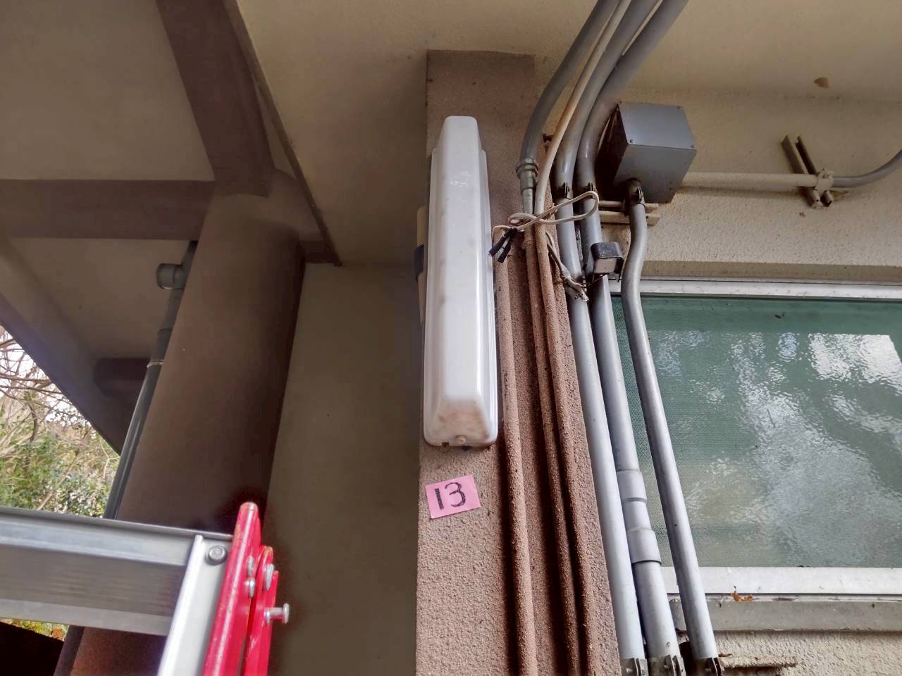 パナソニック 壁直付型　LED（昼白色）　ウォールライト　ステンレス製　防雨型  NNFS21851C LE9 照明器具交換