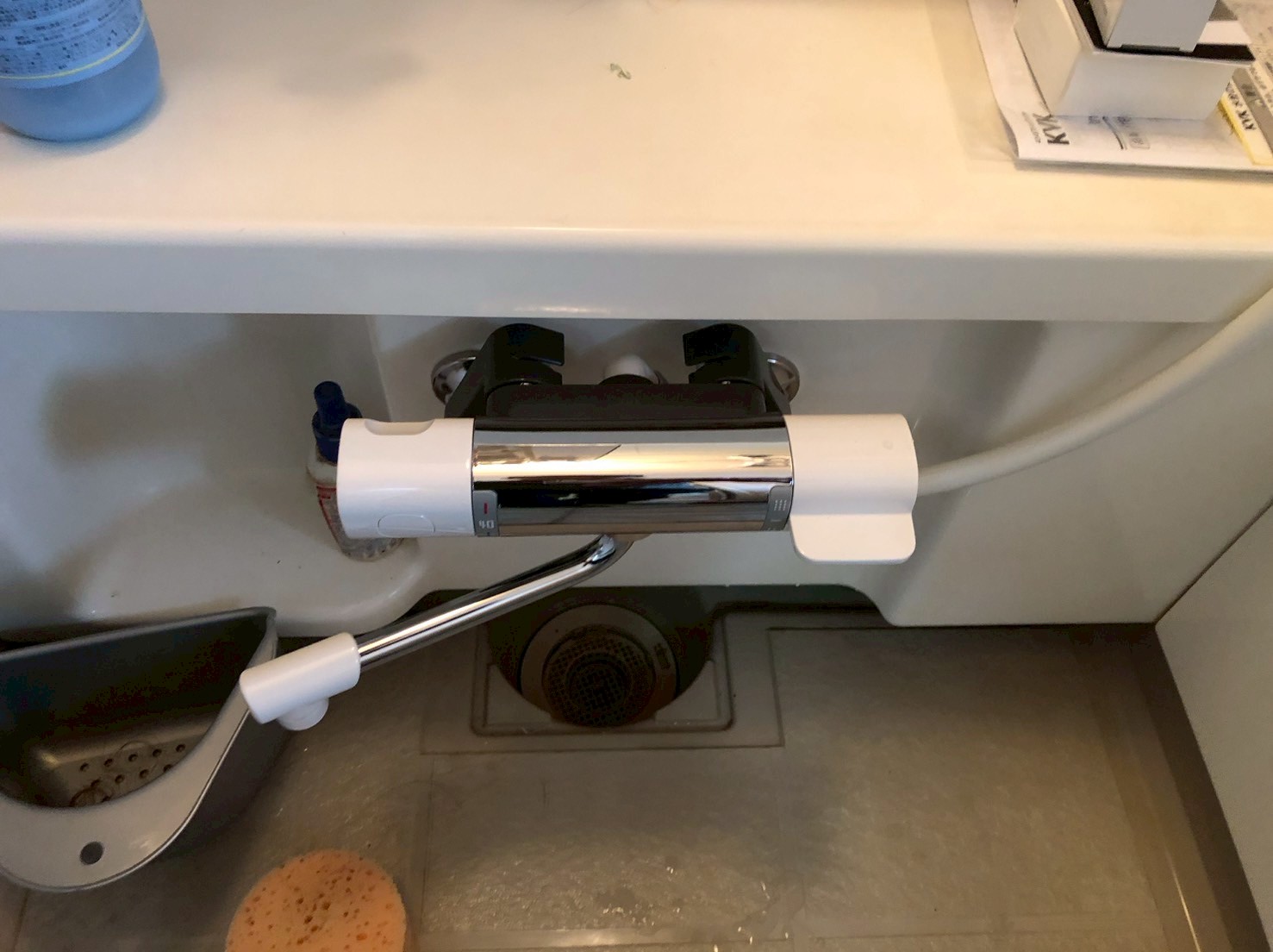 KVKサーモスタット式シャワー浴室水栓 FTB100K 〈税抜価格 ¥41,400〉+ ミラブルzero【京都市北区】