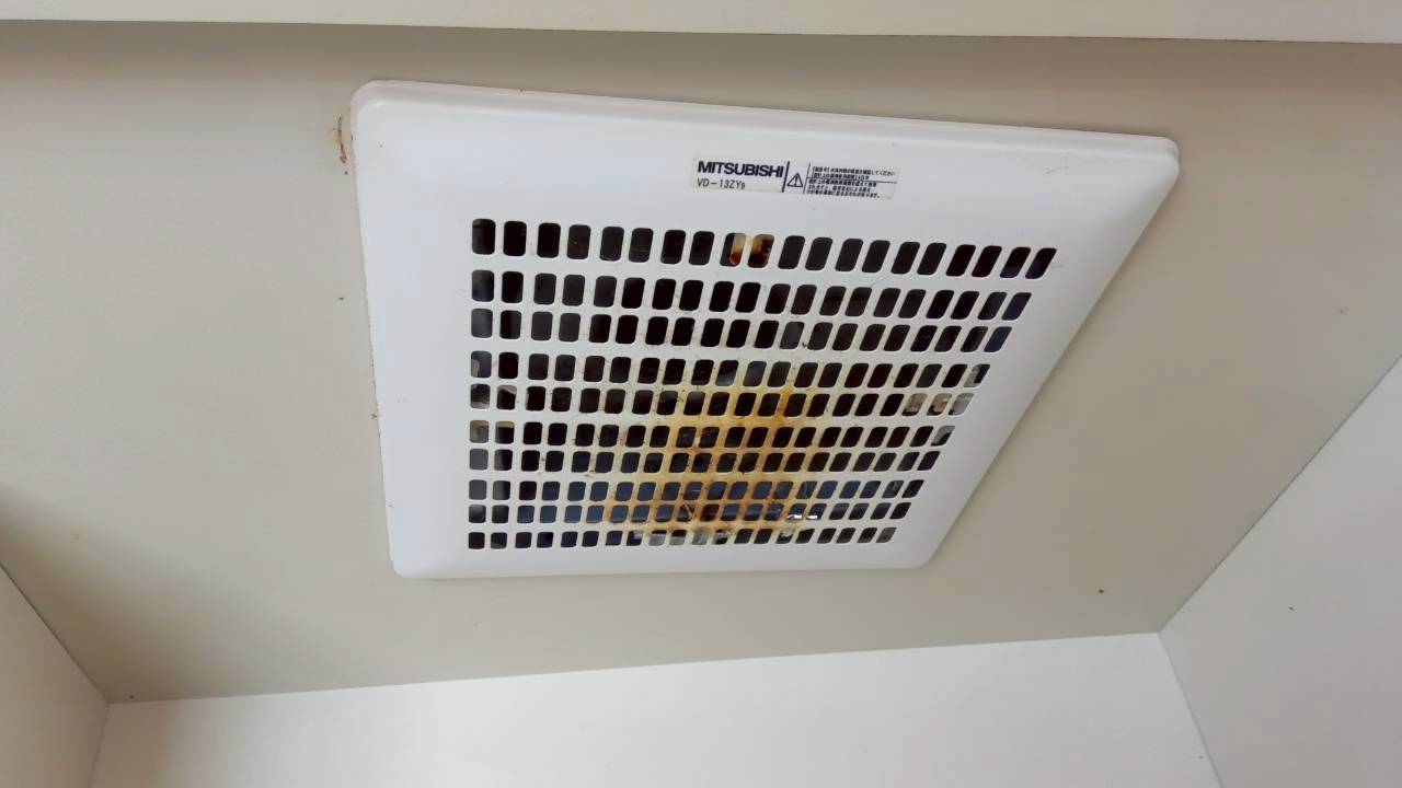 三菱電機 換気扇 交換工事 VD-13ZY14  【京都市左京区の不動産管理会社様より】