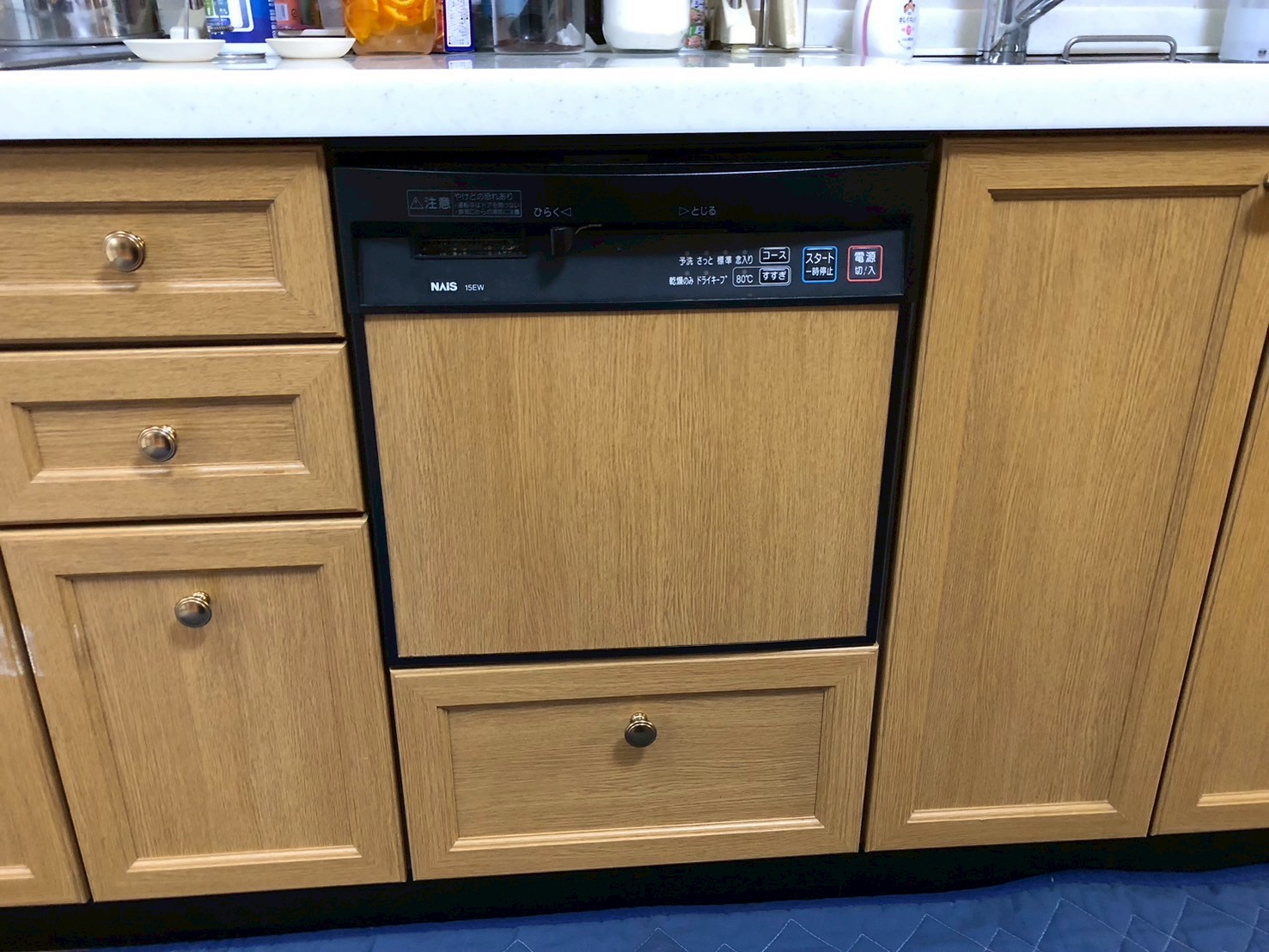 パナソニック フルオープン食器洗い乾燥機交換工事 V9シリーズ ミドルタイプ NP-45VS9S【京都市上京区】
