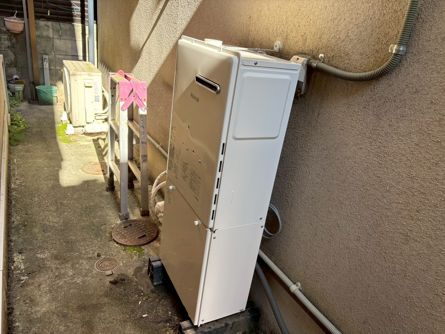 リンナイ ガス暖房専用熱源機 熱動弁外付け RH-K200W2-1(A) 13A ガス給湯器交換工事【京都市北区】