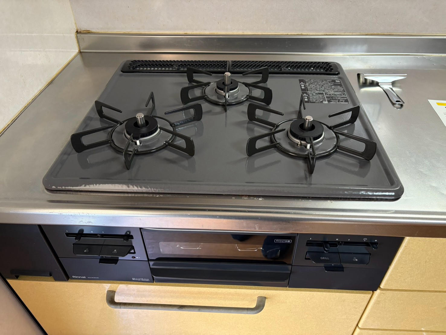 リンナイ ビルトインガスコンロ交換工事 RS31W36H2RBW メタルトップ 60cm/ホーロートップ 【京都市北区】